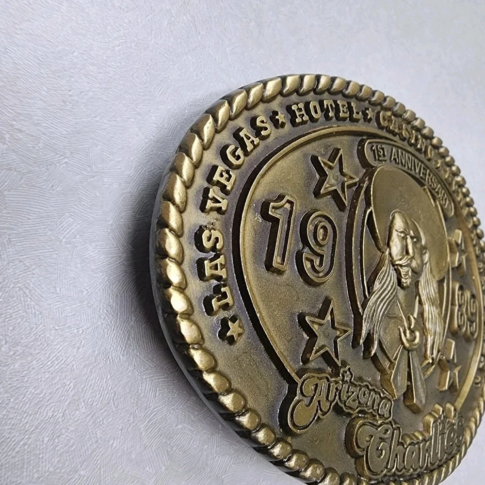 Arizona Charlies Hotel Casino 1st Year 89 Las Vegas Nevada Vintage Belt Buckle